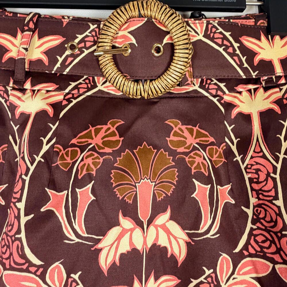 NWT Cara Cara Blaze Floral Skirt in Arcada Chocolate High-Rise Midi Size 0 - Picture 3 of 9